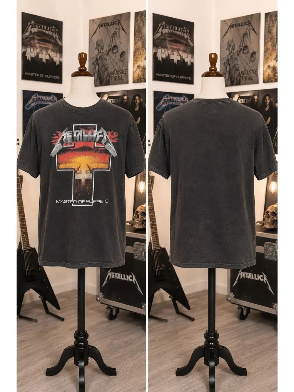 Metallica Master of Puppets Women’s Medium Black Band Graphic Tee